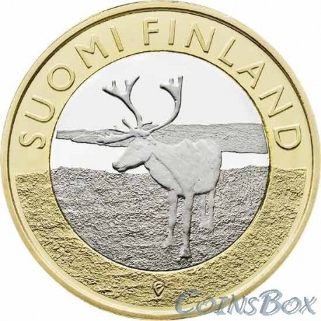 Финляндия 5 евро 2015 Олень