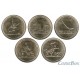 Набор монет 5 рублей 2015 - Подвиг советских воинов сражавшихся в Крыму