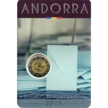Andorra. 2 euros. 2015. Adulthood.