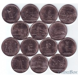 Set coins 5 rubles 2016 - the capital city of countries liberated by Soviet troops from Nazi invaders.