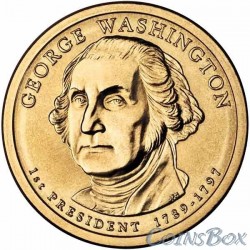 1 Доллар. 1-й президент США. Джордж Вашингтон.