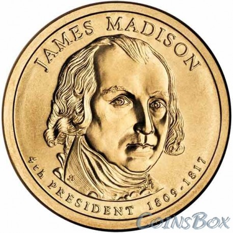 1 dollar. 4th President of the United States. James Madison.