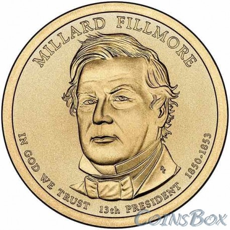 1 Доллар. 13-й президент США. Миллард Филлмор. 2010