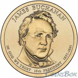 1 Доллар. 15-й президент США. Джеймс Бьюкенен. 2010