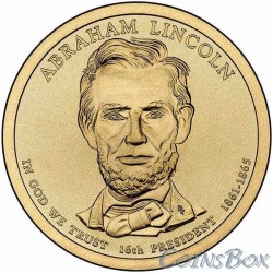 1 Доллар. 16-й президент США. Авраам Линкольн. 2010