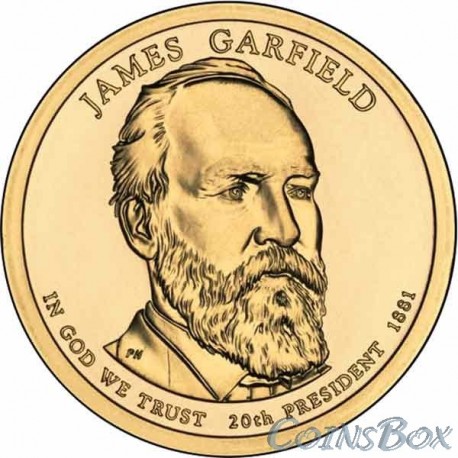1 Доллар. 20-й президент США. Джеймс Гарфилд. 2011