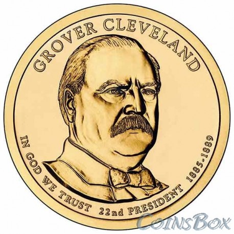 1 dollar. 22th US President. Grover Cleveland. 2012