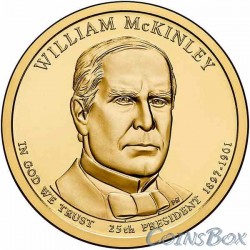 1 Доллар. 25-й президент США. Уильям Мак-Кинли. 2013