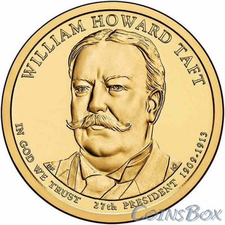 1 dollar. The 27th US president. William Howard Taft. 2013