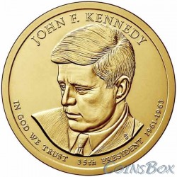 1 Доллар. 35-й президент США. Джон Кеннеди. 2015