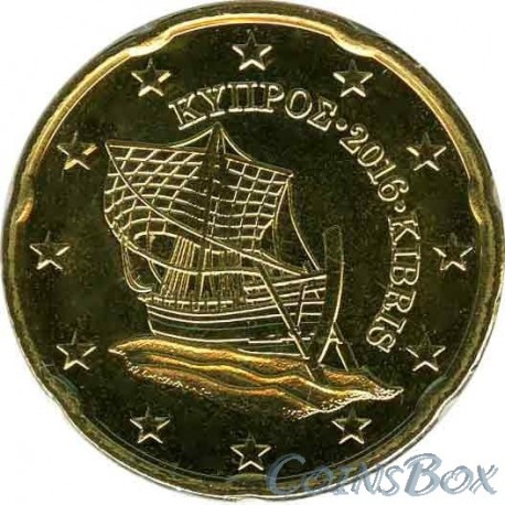 Кипр 20 центов 2016 год