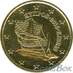 Кипр 10 центов 2015 год