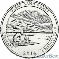25 центов 2014 24-й Национальный парк Грейт-Санд-Дьюнс