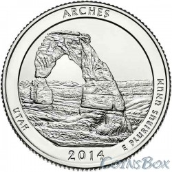25 cents 2014 23rd National Park Arches