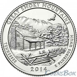 25 центов 2014 21-й Национальный парк Грейт-Смоки-Маунтинс