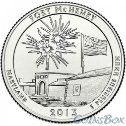 25 центов 2013 19-й Форт Мак-Генри