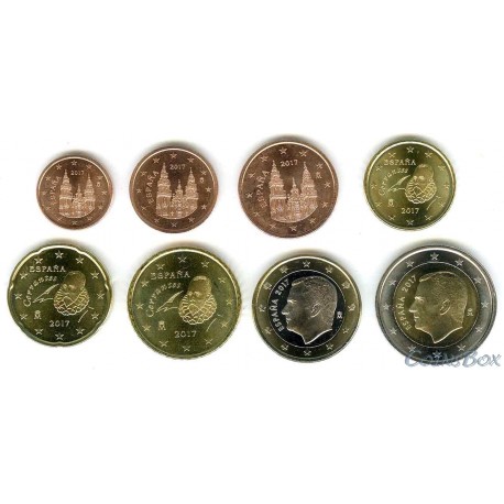 Испания набор монет 1 цент - 2 евро 2017 год