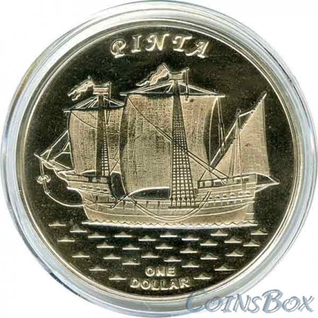 Острова Гилберта 1 доллар 2016 Корабль Пинта
