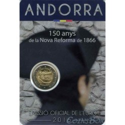 Андорра 2 евро 2016 год 150 лет Реформе 1866