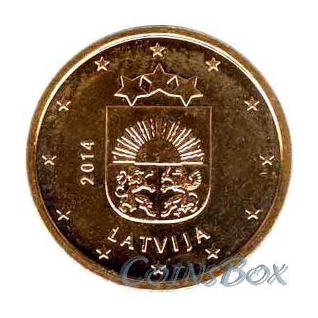 Латвия 5 центов 2014 год