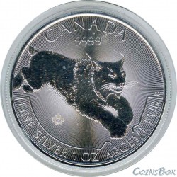 Канада 5 долларов 2017 Рысь