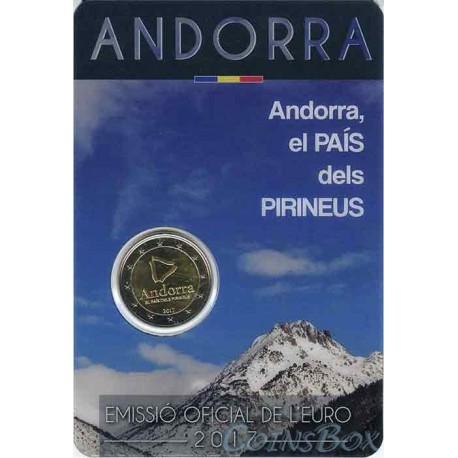 Andorra 2 euro 2017 Country in the Pyrenees.