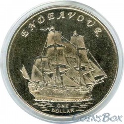 Острова Гилберта 1 доллар 2014 Корабль Индевор