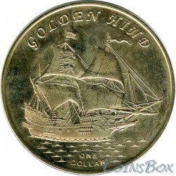 Gilbert Islands 1 dollar 2015 The ship Golden hind