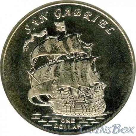 Острова Гилберта 1 доллар 2015 Корабль Сан Габриел