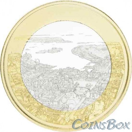 Финляндия 5 евро 2018. Хельсинкский морской пейзаж