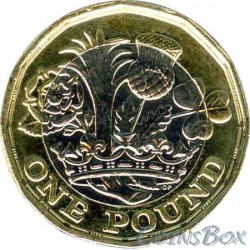 England 1 Pound 2017 year