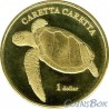 Island Moorea 1 dollar 2017 Turtle