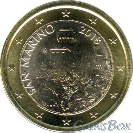 Сан-Марино 1 евро 2018 год