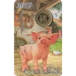 Calendar Pig Badge 2019 SPMD Option 2.  Small