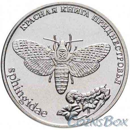 1 ruble 2018. Adam's Butterfly Head