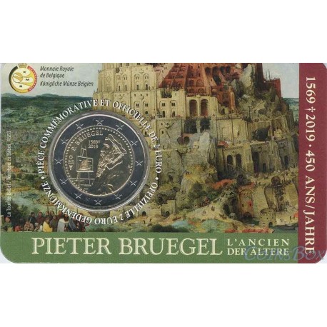 Belgium 2 Euro 2019 year. 450 years since the death of Peter Bruegel the Elder (Belgique)