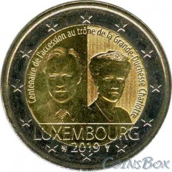 Люксембург 2 евро 2019 год Герцогиня Шарлотта
