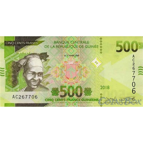 Banknote Guinea 500 francs 2018