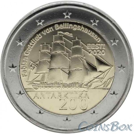 Estonia 2 euros 2020 200 years since the discovery of Antarctica