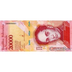 Banknote of Venezuela 20000 Bolivars 2017