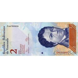 Банкнота Венесуэла 2 боливара 2012