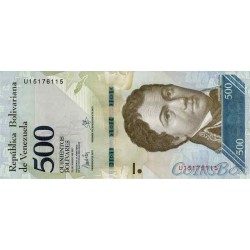 Banknote of Venezuela 500 Bolivars 2017