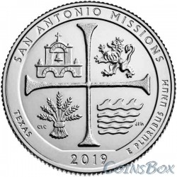 25 cents 2019 49th San Antonio Mission National Historic Park