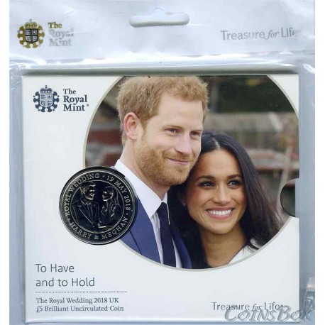 United Kingdom 5 Pounds 2018 Royal Wedding Prince Harry and Meghan Markle