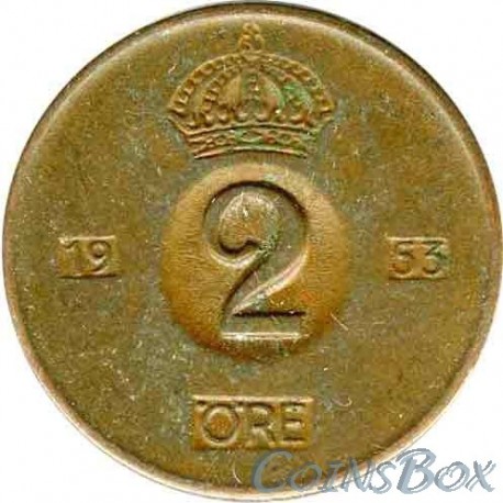 Sweden 2 Ore 1953