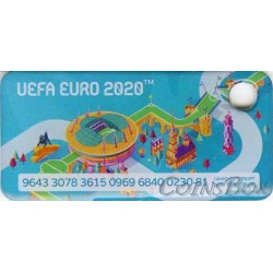 Транспортная карта брелок Подорожник. УЕФА ЕВРО 2020. 