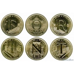 Венгрия 5 форинтов 2021. 75 лет Форинту. Набор из 6 монет FORINT