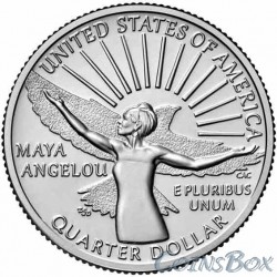 25 cents 2022 1st Writer Maya Angelou
