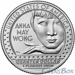 25 cents 2022 5th. Film actress Anna May Wong