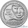 25 cents 2022 5th. Film actress Anna May Wong